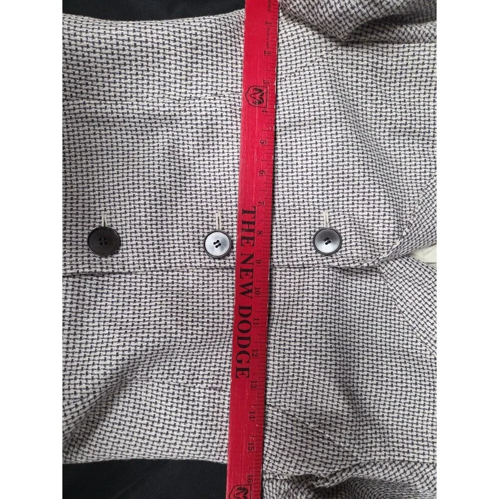 Christian Dior Skirt Suit Cream Black Print Blazer Sz 6 Skirt Sz 4 Vintage